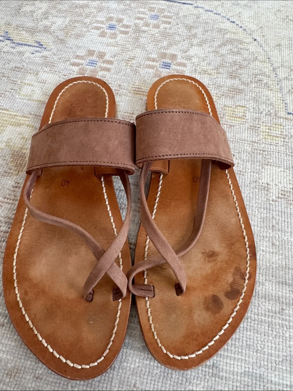 K.Jacques Nehru Brown Leather Sandal Size 40